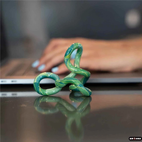 Tangle Twister Stres Oyuncağı - Turuncu Yeşil Sarı - 5