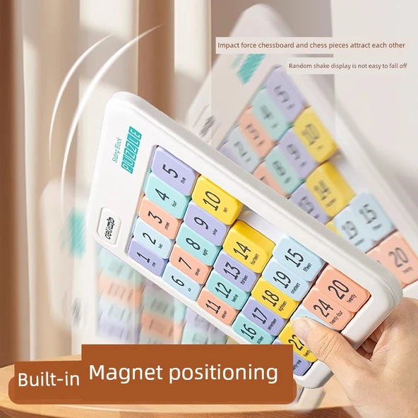 Manyetik Dijital Klotski Bulmacası - Beyaz 4x4 + 5x5 Set - 5