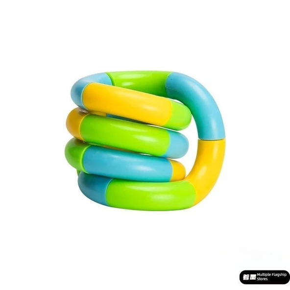 Tangle Twister Stres Oyuncağı - Sarı Yeşil Mavi