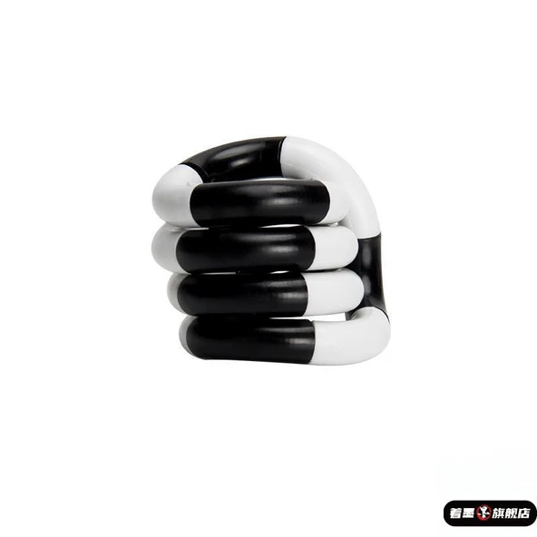 Tangle Twister Stres Oyuncağı - Siyah Beyaz