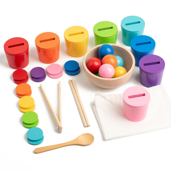 Montessori Renk Eşleştirme Oyunu - MZL Renk Eşleştirme Bardağı