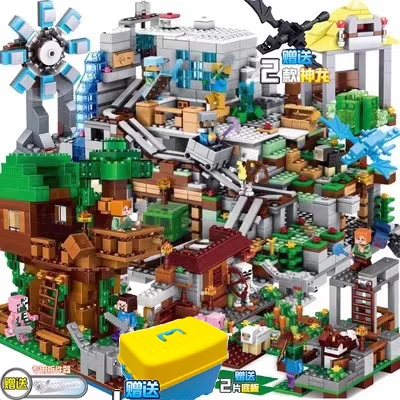 Minecraft Organ Mağarası Köyü Yapım Oyuncakları - Asansörlü Yeni Organ Mağarası (Varil, Ejderha 2 + Işık) - 7