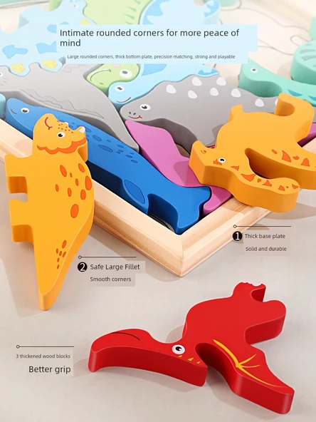 3D Ahşap Tetris Puzzle - Sayısal Tanıma - Resim 5