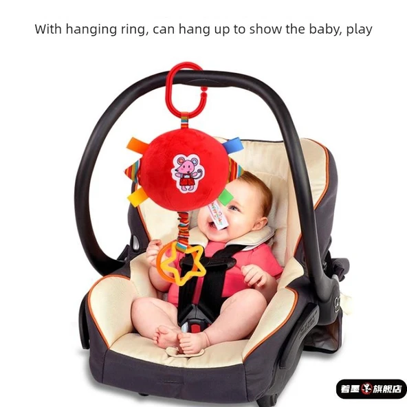 Yumuşak Kumaş Bebek Oyuncağı - Kırmızı Top + Dambıl - 6