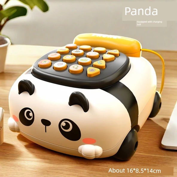 Bebek Çocuk Oyuncak Telefon Meng Panda Çok Modlu Eğlenceli Araba Telefon - Şarjlı