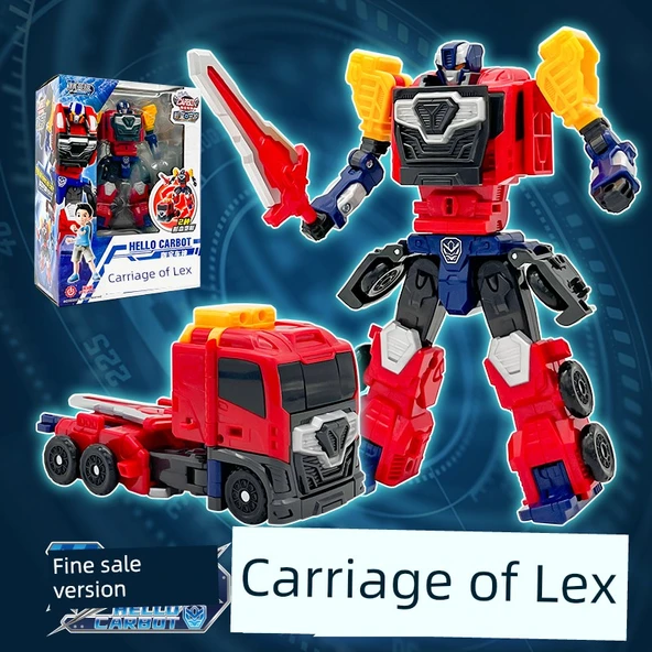 Dönüşen Robot Araba Oyuncak Garaj Seti - Elite Edition Taşıyıcı Rex