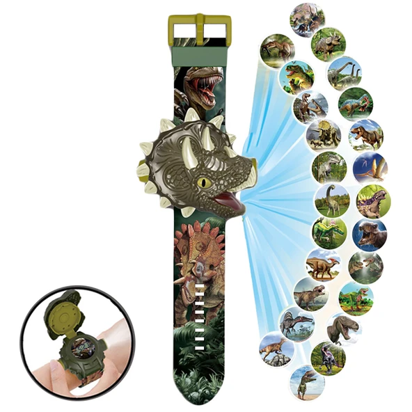 Projeksiyonlu Dinozor Oyuncak Saat - Triceratops