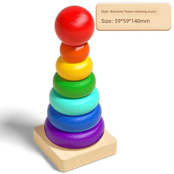 Montessori Gökkuşağı Kule Müzikli Bloklar