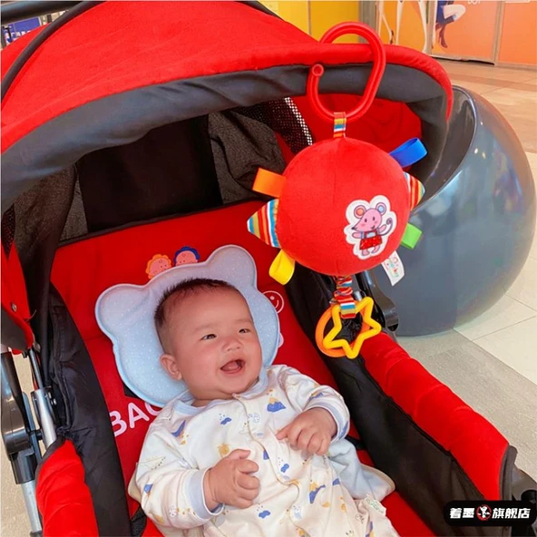 Yumuşak Kumaş Bebek Oyuncağı - Dambıl + Aslan Çıngırak - 3