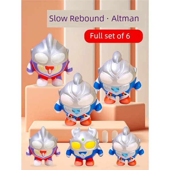 Ultraman Celodiga Sıkma Oyuncak - Altı Kardeş Koleksiyon Seti (Büyük + Orta)