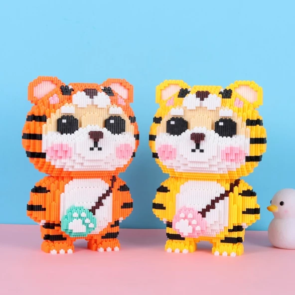 Ay Köyü Yapı Blokları - 30cm Kırmızı Kaplan Küçük Hazine - Resim 10