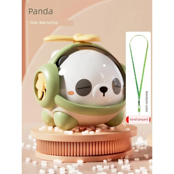 Çocuk Eğlenceli Düdük Oyuncak - Panda Desenli ve Askılı