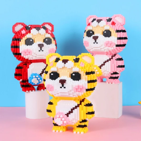 Ay Köyü Yapı Blokları - 30cm Kırmızı Kaplan Küçük Hazine - Resim 8