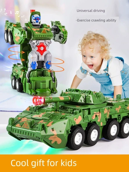 Dönüşen Zırhlı Tank King Kong Oyuncak - Standart Versiyon: 3 Pilli - 3