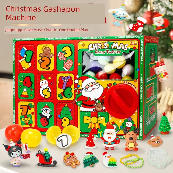 Noel Temalı Sürpriz Oyuncak Gashapon Makinesi - İki-in-Bir Arada