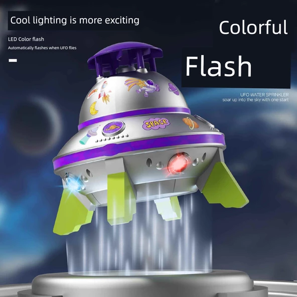 UFO Su Fışkırtan Roket - Mor [Musluk + Taban] - Resim 4