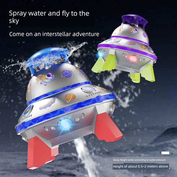 UFO Su Fışkırtan Roket - Mor [Musluk + Taban] - Resim 2