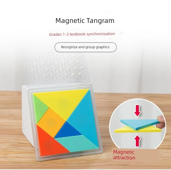 Manyetik Olmayan Tangram Puzzle - Küçük Boy Videolu Anlatım (Model 2) - 8