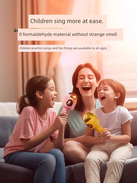 Çocuk Karaoke Mikrofon Oyuncak - 1.0 Üst Düzey Dayanıklı Sarı Ördek - Resim 3