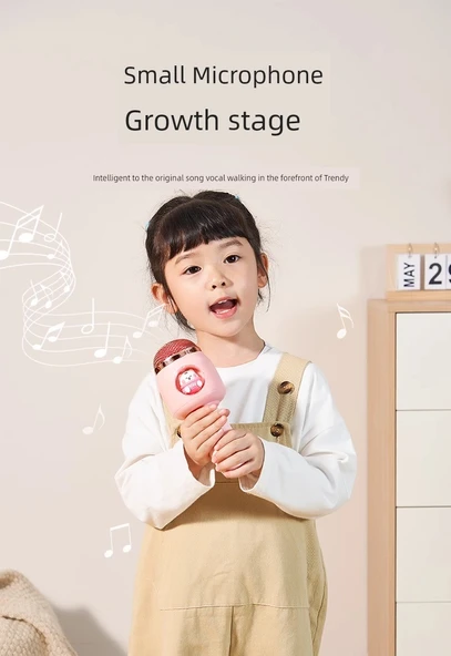 Çocuk Karaoke Mikrofon Oyuncak - 1.0 Üst Düzey Dayanıklı Sarı Ördek - Resim 11