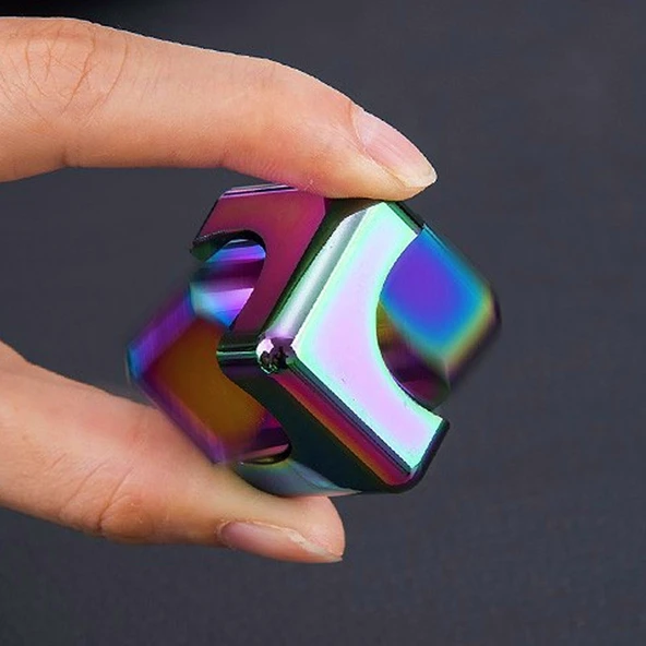 Kırmızı Renkli Parmak Ucu Küp EDC El Spinner Jiro Oyuncak - 3