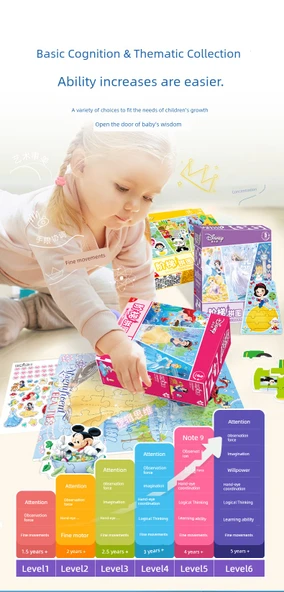 Disney Çocuk Puzzle - Seviye 5 Mickey Starcraft (4-5 Yaş, 3 Model) - 7