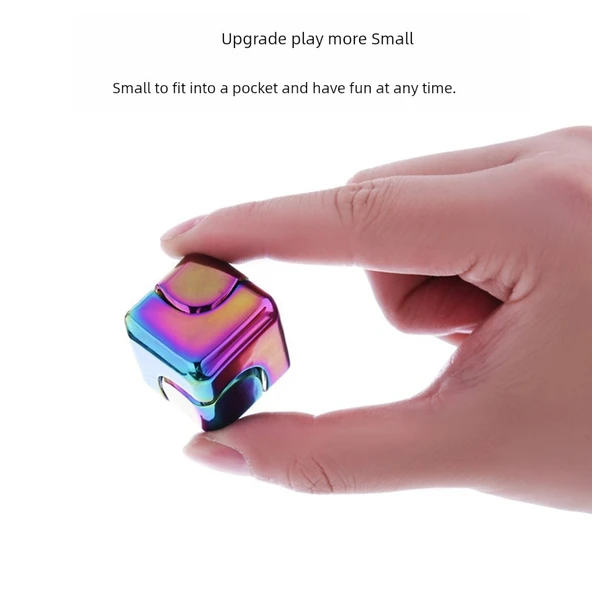 Siyah Renkli Parmak Ucu Küp EDC El Spinner Jiro Oyuncak - 5