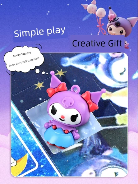 Müzikli Sürpriz Oyuncak Kutusu - 120 Delikli Star Sanrio - 5 Oyuncak Bebek + 5 Nadir Kart - 7