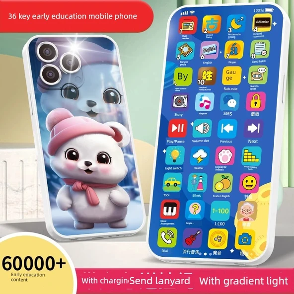 Şarjlı Çocuk Oyuncak Telefon - Meng Fun Ayı - Resim 2