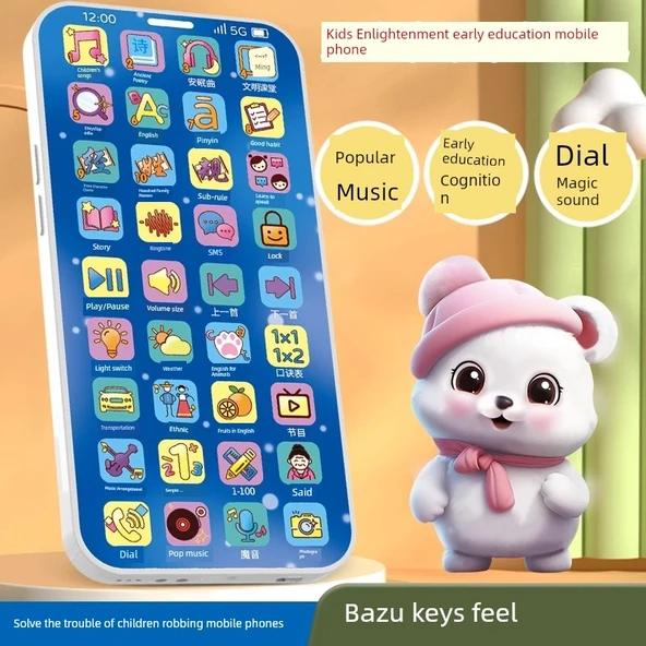 Şarjlı Çocuk Oyuncak Telefon - Meng Fun Ayı - Resim 3