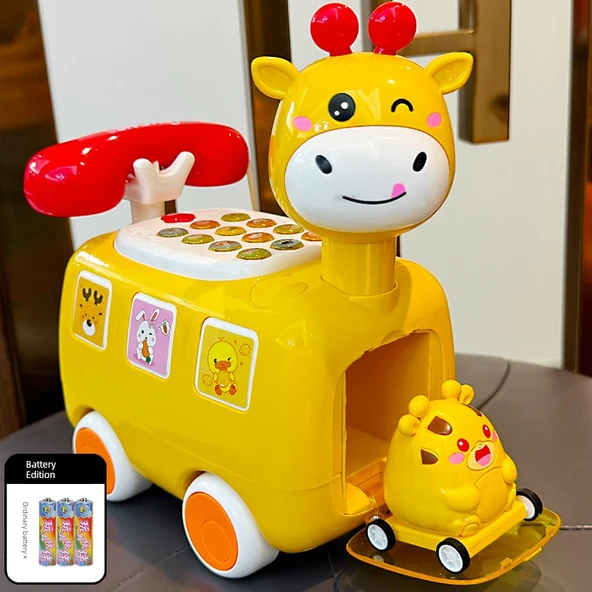 Bebek Müzikli Oyuncak Telefon - Sarı - Pilli