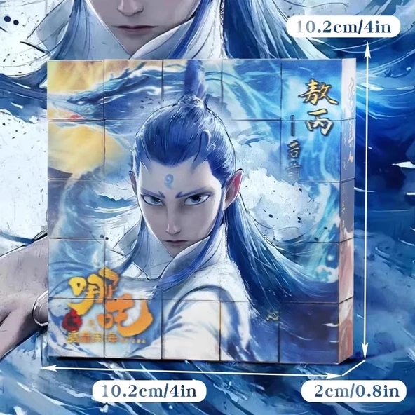 Manyetik Blok Puzzle Oyuncak - 1 Paket (16 Büyük Parça) - Resim 10