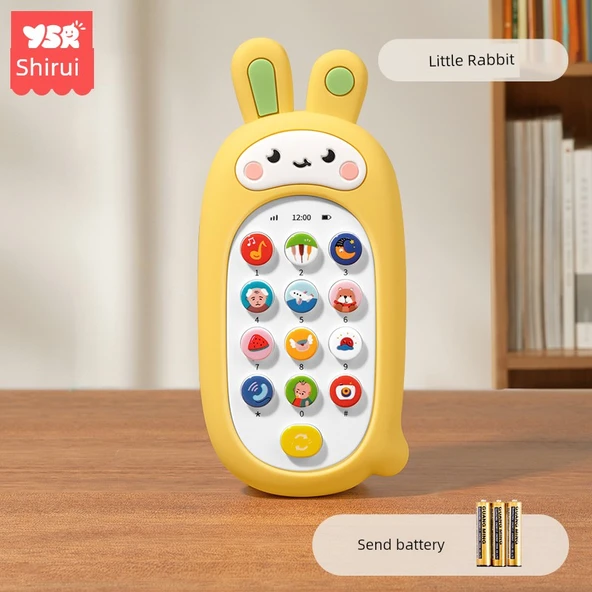 Çocuk Cep Telefonu Oyuncak - Sarı Tavşan (Normal Pil)