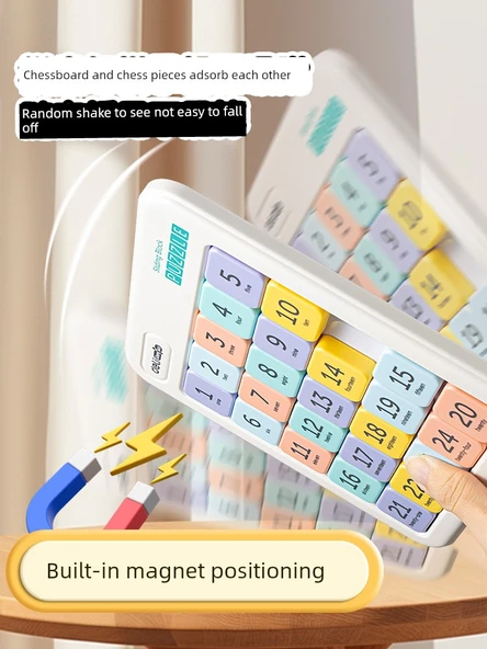 Manyetik Çocuk Kaydırmalı Puzzle Seti - Dördüncü Seviye Huarong Yolu + Üçüncü Seviye Rubik Küpü - 5