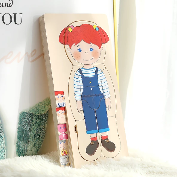 Montessori İnsan Vücudu Yapısı Puzzle - Kadın - 1