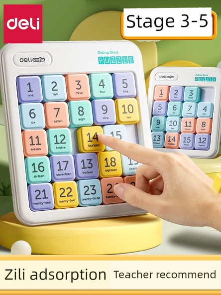 Manyetik Çocuk Kaydırmalı Puzzle Seti - Dördüncü Seviye Huarong Yolu + Üçüncü Seviye Rubik Küpü - 2
