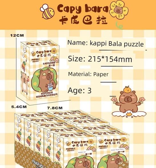 Kapibara Temalı Eğitici Puzzle - Rastgele 1 Kutu - Resim 8
