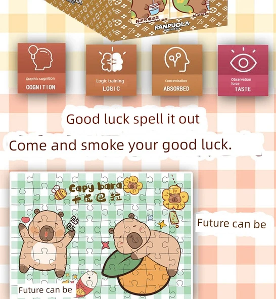 Kapibara Temalı Eğitici Puzzle - Rastgele 1 Kutu - Resim 9