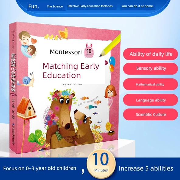 Montessori Erken Eğitim Kitap Seti - [Montessori 10 Dakika] Eşleştirme Erken Eğitim