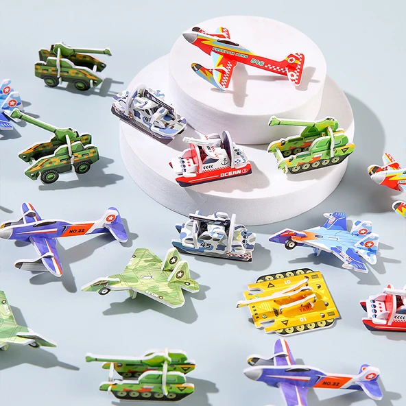 3D Uçak Tank Puzzle - Kendin Yap Model Seti - 5 Parça