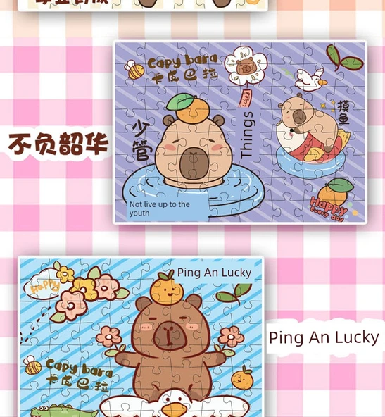 Kapibara Temalı Eğitici Puzzle - Rastgele 1 Kutu - Resim 11