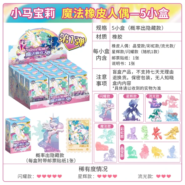 My Little Pony Sürpriz Kutu Lastik Oyuncak Bebek - Rastgele 5 Küçük Kutu