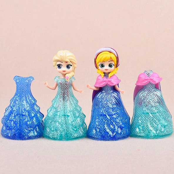Karlar Kraliçesi Elbise Giydirme Oyuncak Bebek - 6-12 Kıyafet, 10-11cm - 5