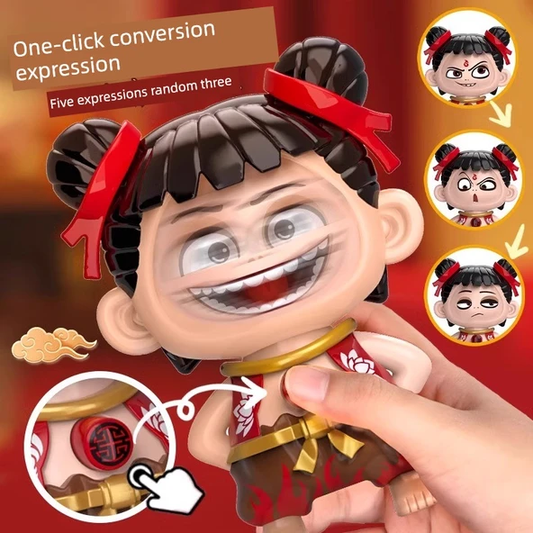 Nezha Yüz Değiştiren Oyuncak Bebek - Yeni Versiyon İpeksi Which - 10