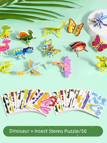 3D Hayvanlar Dünyası Puzzle - 50 Parça