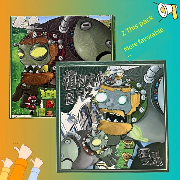 Bitkiler ve Zombiler Manyetik Kitap - Bitki Zombi 2'li Paket [Dave + Kral Patron]
