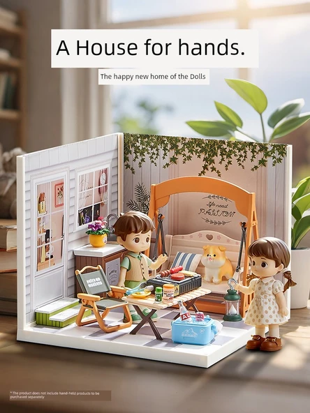 DIY Minyatür Dünya Yapı Taşları Oyuncak Model Ev - Sıcak Aile Yatak Odası - Resim 6