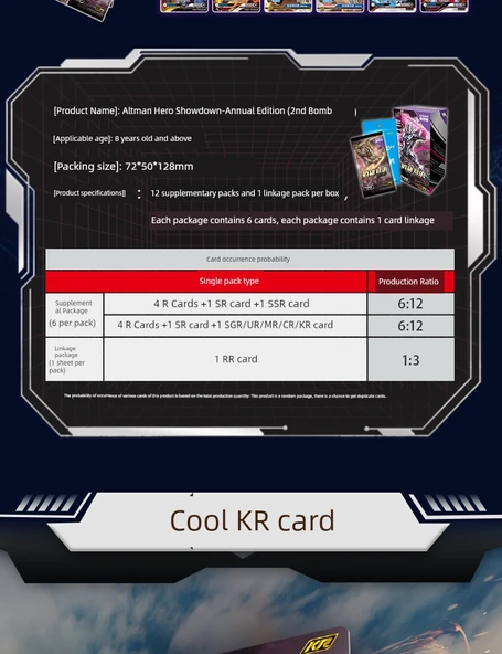 Ultraman Kart Kahraman Düello - [Bomba 2] Altman Kahraman Hesaplaşması Yıllık Versiyon 1 Kutu - Resim 9