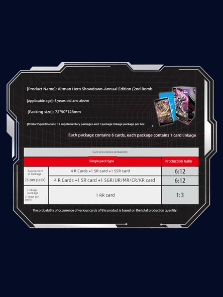 Ultraman Kart Kahraman Düello - [Bomba 2] Altman Kahraman Hesaplaşması Yıllık Versiyon 1 Kutu - Resim 3