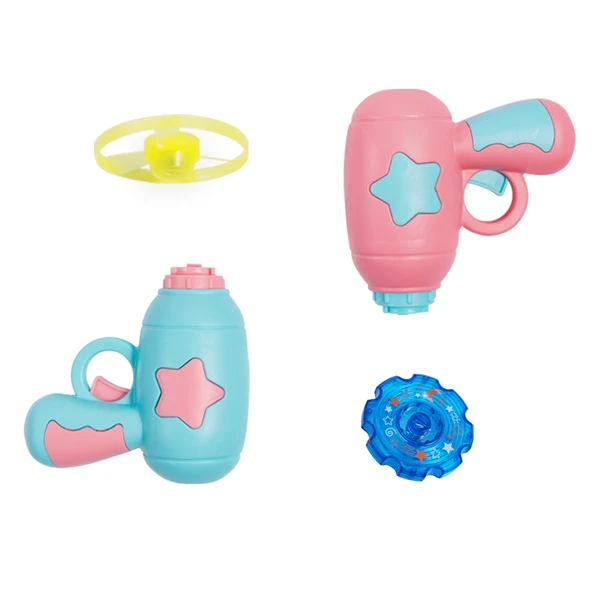 Çocuk Uçan Daire Tabanca Oyuncak Seti - Pembe - 1 Tabanca 5 Uçan Daire - 6